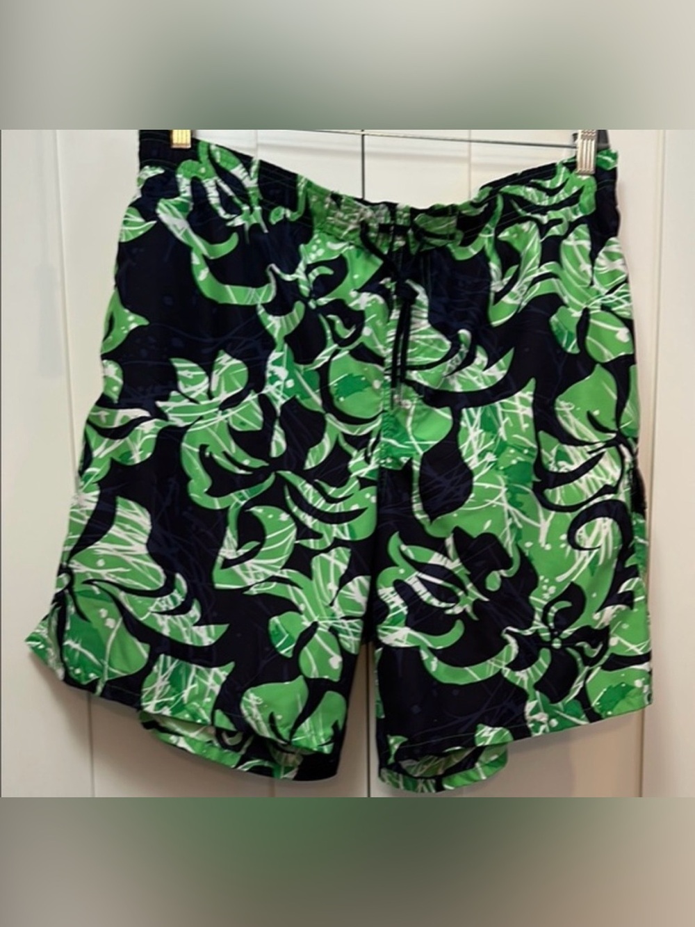 Men’s Swim Trunks Speedo Vibrant Green and Black Sz XL
